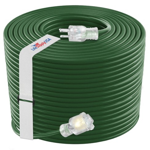 Lifesupplyusa 200ft Power Extension Cord Outdoor & Indoor Waterproof ...