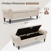 Arceso Storage Bench,50” Queen Linen Tufted Button End of Bed Bench, Upholstered Bedroom Bench,Ottoman Bench for End of Bed Living Room, Entryway - 2 of 4