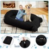Human Dog Bed for Adult 71''x45''x12'', Comfy Large Human Dog Bed with Blanket, Storage Pockets, Portable Handle & Removable Cover - 2 of 4