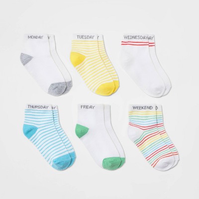 Baby Striped Low Cut Socks - Cat & Jack™ 12-24M
