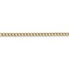 Black Bow Jewelry 3.4mm 14k Yellow Gold & Rhodium Hollow Pave Curb Chain Bracelet - 2 of 4