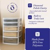Homz Extra-Wide Plastic Storage and Organizer Tower with 5 Clear Drawers for Home, Office, Classroom, Craft, Art Supplies, Clothes, White Frame - 3 of 4