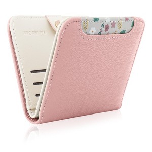 Narwey Small Wallet Women RFID Blocking Bifold Leather Wallets for Women Credit Card Holder with ID Window Zipper Coin Pocket Pink