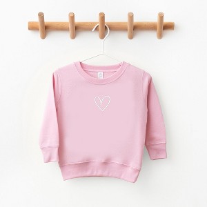 The Juniper Shop Embroidered Hand Drawn Heart Toddler Graphic Sweatshirt - 1 of 3