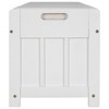 Sapphtopaz Storage Bench Shoe Rack Bench Shoe Organizer with 3 Shutter-shaped Doors Removable Cushion Hidden Storage Space for Entryway Bedroom - 3 of 4