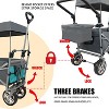 DOMETOUR Push & Pull Utility Folding Wagon with Removable Canopy - 3 of 4