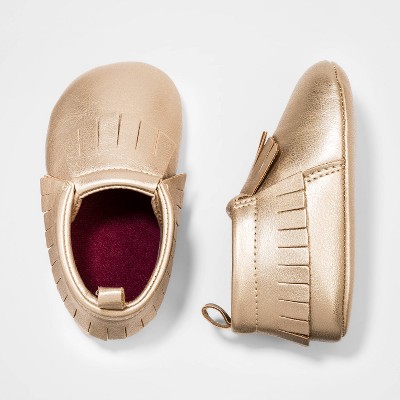 gold color shoes for baby girl