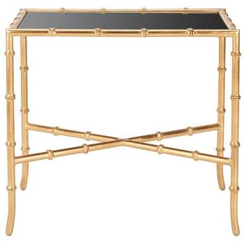 Chandler Accent Table - Gold/Black Glass - Safavieh.