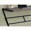 Vynxaria Modern 48-inch Brown Desk with Black Metal Accents Laminate Surface for Efficient Laptop Work - 2 of 4