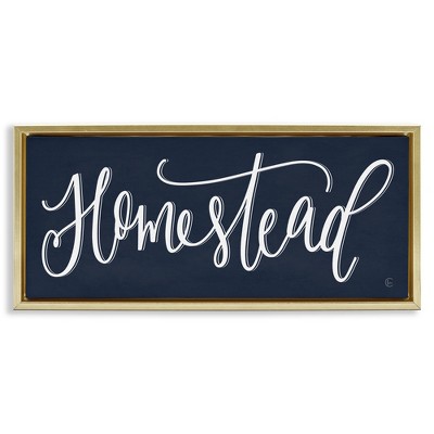 Stupell Industries Navy Blue Homestead Phrase, 31" x 14"