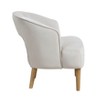 Cesicia 26" x 27.5" x 28.5"H Gray Luxury Home Unique Style Accent Chair Velvet Plush Seat Solid Wood Legs For Living Room Furniture 1pc - 4 of 4