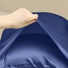 Unique Bargains Hair Skin Eye Mask Hair Band Envelope Breathable Satin Pillowcase Set Queen 20"x30" - 3 of 4