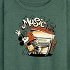 Women's - Disney - Music To My Ears Lightweight French Terry Wide Neck Long Sleeve Shirt - 2 of 4