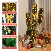 Costway Pre-Lit Cactus Christmas Tree 7Ft LED Lights Ball Ornaments - image 4 of 4