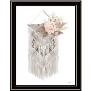 HomeRoots BOHEMIAN MACRAME Black Framed Print Wall Art - 1 of 4