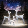 Hooseng 3 Pieces Reindeer Family Set, Christmas Lighted Deer 3, 4, 5ft, Xmas Decoration Set with 230 LED Lights, 12 Ground Stakes and 30 Zip Ties - 2 of 4