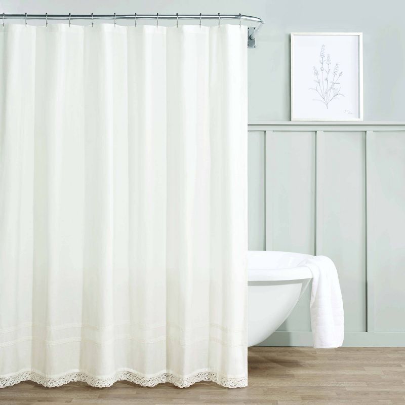 Annabella Shower Curtain White - Laura Ashley, 1 of 9