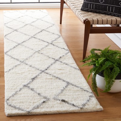 Kenya Ivory Hand-Knotted Wool Runner Rug 2'-3" x 9'