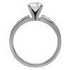 Slickblue Women's 6.5mm Clear CZ Round Engagement Ring - Pave Design, Polished Silver Stainless Steel,  Size 5-10 - 4 of 4