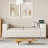 Twin Size Daybed, Velvet Upholstered Storage Platform Bed Frame with Twin Size Trundle Bed, USB Ports -ModernLuxe - 2 of 4