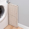 VYNXARIA Laundry Hamper With Lid PE Rattan Powder Coating Frame Clothes Hampers with 01 Removable Bags, 100L, Gray Color - 2 of 4