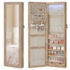 SONGMICS 6 LEDs Mirror Jewelry Cabinet, 47.2-Inch Tall Wall/Door Mounted Jewelry Armoire Organizer - 2 of 4