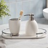Roselli Trading Dubai 3 pc Bath set ceramic (shiny stainless steel trim) - 3 of 3
