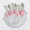 Big Dot of Happiness Hello Little One - Pink and Gold - Girl Baby Shower Paper Napkin Holder - Napkin Rings - Set of 24 - 3 of 4