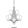 Progress Lighting Leap 9-Light Two-Tier Chandelier, Brushed Nickel, Glass Shades - 2 of 2