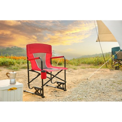 thumbnail image 2 of ALPHA CAMP Folding Rocking Chair – Portable Outdoor Rocker For Camping, Lawn, Hiking – Dark Blue 2 of 3