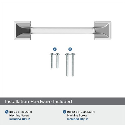 Polished Chrome 3-3/4 inch Cabinet Drawer Pull Handle