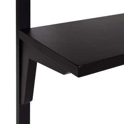 Meridien Black Poplar Wood 28'' Floating Wall Shelf