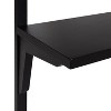 Kate & Laurel All Things Decor 24" x 8" x 24" Meridien Wood Wall Shelf Black: Poplar, 2-Tier Storage, Modern Design - 3 of 4