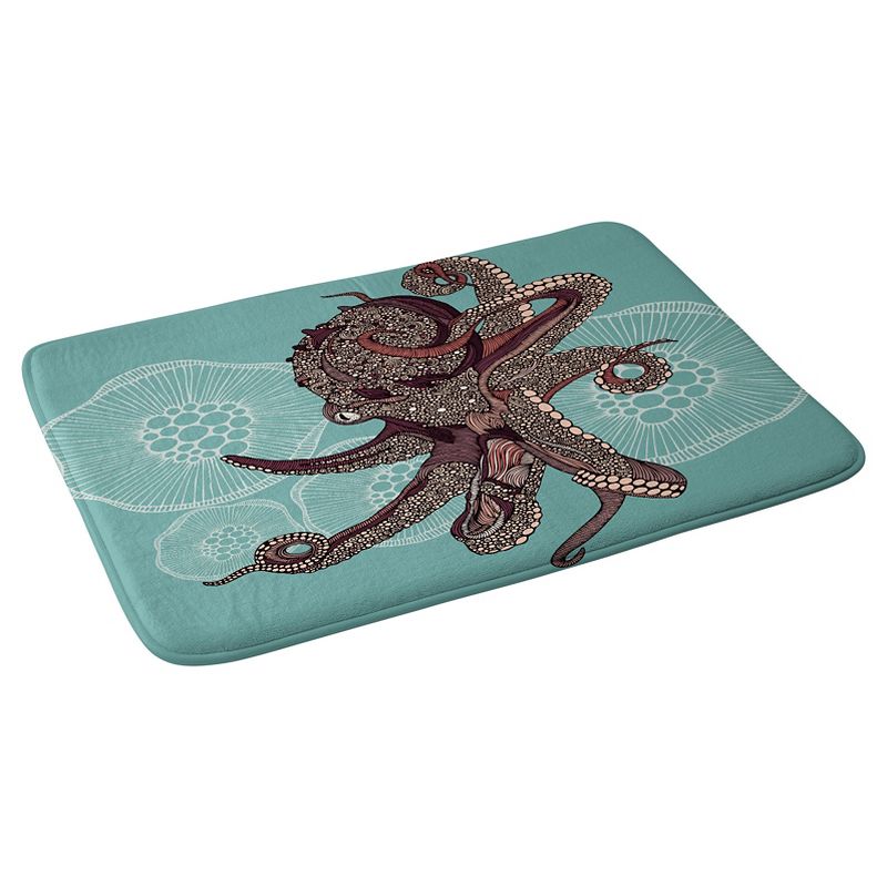 Valentina Ramos Octopus Bloom Cushion Bath Mat Blue - Deny Designs, 3 of 6