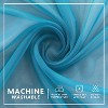 Goodgram® Basics Turquoise Blue 2 Piece Rod Pocket Translucent Sheer Voile Window Curtain Panels For Small Windows - 45 In. Long - 3 of 3