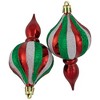 Northlight 8ct Traditional Colors Shatterproof Finial Christmas Ornaments, 4.75" - 4 of 4