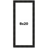 PosterPalooza | 8x20 Thin Barnwood Picture Frame, UV Acrylic, 2 Finishes - Grey and Black - 2 of 4