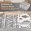 Living Room Vintage Rug, Washable Farmhouse Geometric Area Rug, Non-Slip Backing, Soft Foldable Accent Carpet for Bedroom - 4 of 4