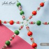 Crystal Lane DIY 7" Round Wood Beads Designer Holiday Christmas Bead 2-Strand Red & Green - 2 of 4