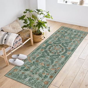 Fulvari Area Rugs Home Decor,Modern Farmhouse Country Floral Bird Print Pattern Carpet for Living Room Bedroom,Non-Slip Washable Floor - 1 of 4