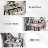 Heynemo Makeup Vanity Table with 3 Color Dimmable Lighted Hollywood Mirror, Makeup Vanity with 4 Drawers - 3 of 4