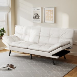 Dyonery 71" Convertible Futon Sofa Bed,Modern Memory Foam Futon Couch with Detachable Cushion,Adjustable Backrest & Armrest - 1 of 4