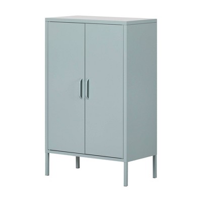 Crea Metal 2 Door Accent Cabinet Pale Blue - South Shore