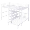 Whisen Metal Full Over Twin Bunk Bed with Built-in Desk, Shelves and Ladder - 4 of 4
