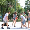 Soozier Portable Basketball Hoop, 9.6-11.5' Adjustable Height Backboard, Basket Goal on Wheels for Indoor Outdoor with Ball Rebounder & Holder - 3 of 4