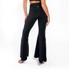 The Yoga Democracy High Waist Bell-Bottom 2.0 Leggings, Flare Leggings with Sweat-Wicking and UPF Protection, Convenient Pockets (Jet Black) - 3 of 3