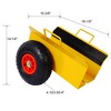 NAYSAYE Panel Dolly 600lbs Capacity Heavy Duty Cart with Handle and Pneumatic Wheels for Drywall and Material Handling, Yellow, 15.3"*14.1"*18.2" - 3 of 4