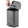 1.3Gal/5L Trash Can, Stainless Steel Trash Can with Recycling Bin - 2 of 4
