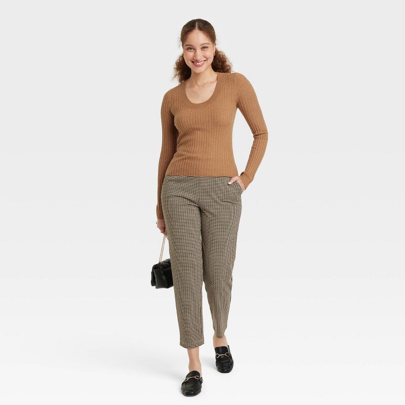 Women's Fine Gauge Scoop Neck Sweater - A New Day™, 3 of 10