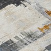 Charcoal Gray And Tan Abstract Washable Indoor Outdoor Area Rug - 4 of 4